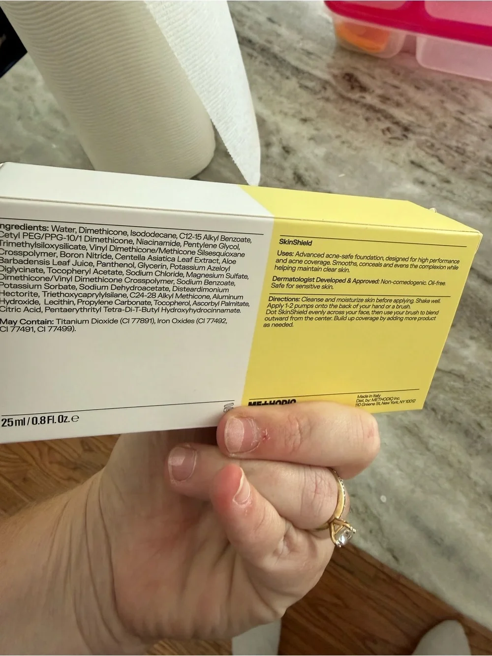 Acne-Safe Foundation – Yellow & White Packaging